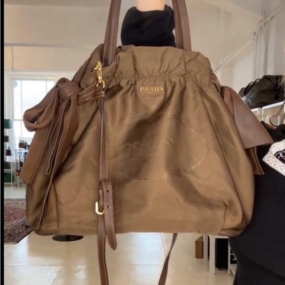 PRADA Brown Drawstring Handbag - Picture 7 of 10